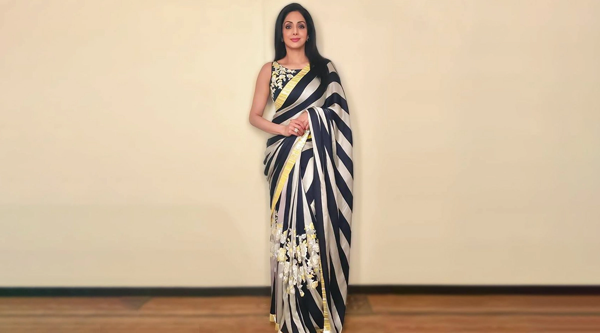 Sridevi in Manish Malhotra saree