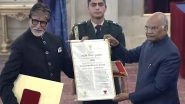Amitabh Bachchan Receives The Dadasaheb Phalke Award From President Ramnath Kovind For Contribution To Indian Film Industry (Watch Video)