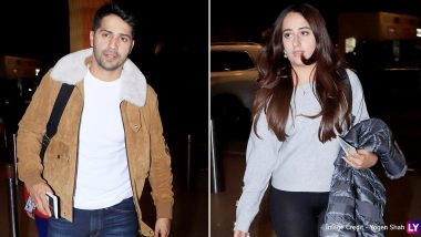 Varun Dhawan and Natasha Dalal Spotted at Mumbai Airport! Couple Jet Off For New Year Celebrations (View Pics)