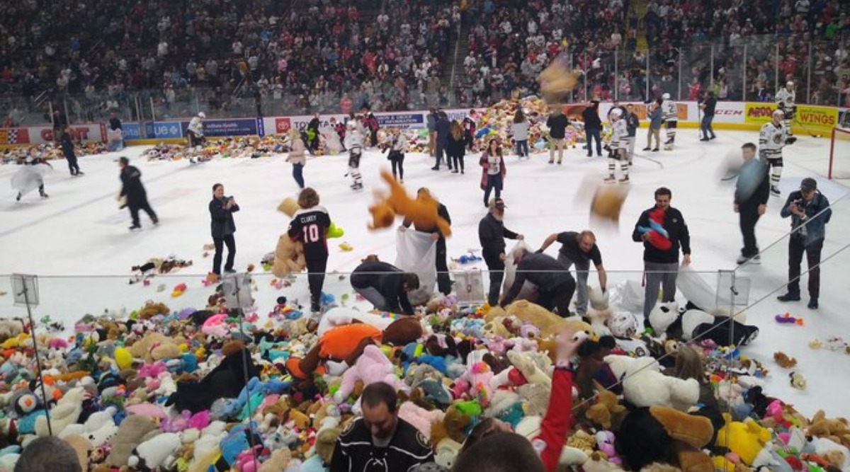 Hershey Bears Create New World Record at Ice Hockey Match, Collect 45,000 Stuffed  Animals for Charity (Watch Video) | 👍 LatestLY