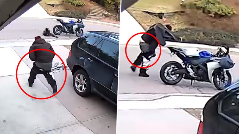 Thief Running With Amazon Package Suffers Funny Wardrobe Malfunction, Loses His Pants While Trying to Escape (Watch Video)