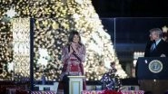 Donald Trump, First Lady Melania Trump Take Part in National Christmas Tree Lighting Ceremony at White House