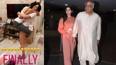 Janhvi Kapoor Cannot Contain Her Excitement as Her Sister Khushi Is Back Home for Holidays! View Pics
