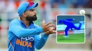 Virat Kohli Catch Video: Indian Captain Takes a Stunner to Dismiss Shimron Hetmyer During IND vs WI 1st T20I 2019