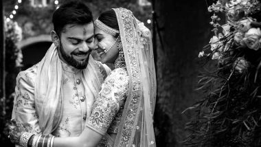 Anushka Sharma and Virat Kohli Wish Each Other on Their Second Wedding Anniversary With Beautiful Monochrome Pictures!