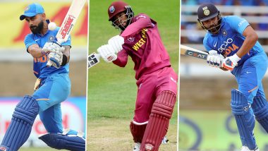 Most Runs in ODIs in 2019: Virat Kohli, Rohit Sharma and Shai Hope to Tussle for the Top Spot in Ongoing India vs West Indies Series