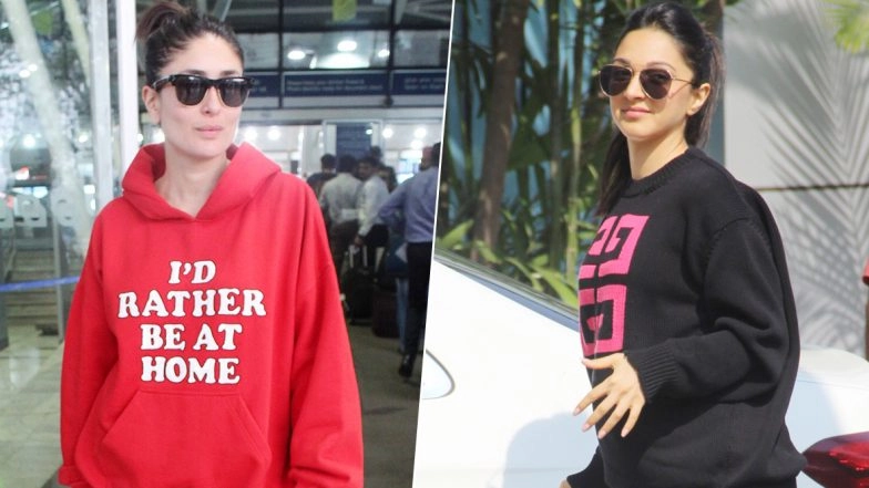 Winter Fashion 2019 – 20: Kareena Kapoor Khan and Kiara Advani Give the Street Style Inspired Sweatshirt a Snazzy Update!