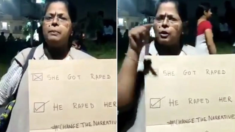 Woman Protesting Hyderabad Rape and Murder Questions Society's Mindset, Says 'I Don't Want Man to Safeguard Me' (Watch Video)
