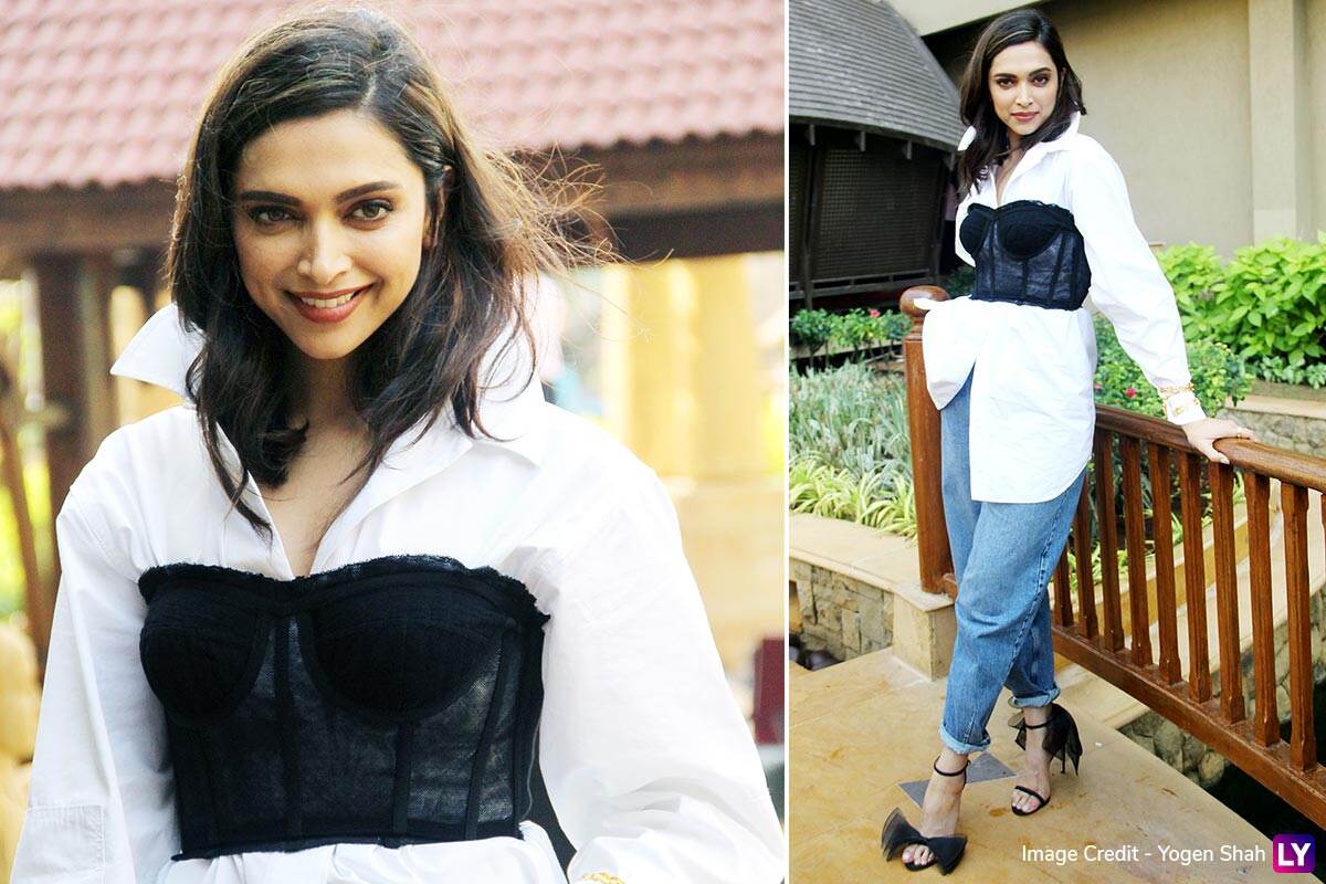 Deepika Padukone's Corset Top On White Shirt Combo Does Not Make That  Desired Impression! (View Pics)