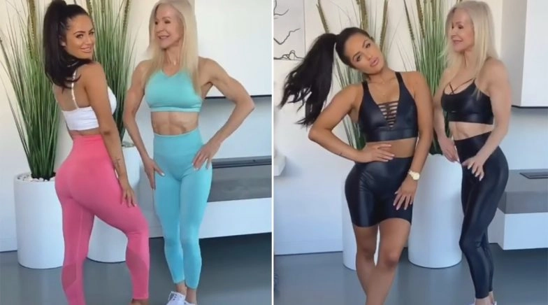 Grandmother and granddaughter are taking Instagram by storm with their fitness routine. 