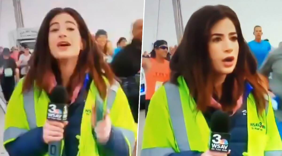 Georgia Reporter Groped on Live TV by a Jerk Participant During Running Event, Journo Slams the Runner for Slapping Her Butt! Georgia Reporter Groped on Live TV by a Jerk Participant During Running Event, Journo Slams the Runner for Slapping Her Butt!