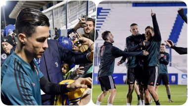 Cristiano Ronaldo, Paulo Dybala and Others Meet Fans Ahead of Juventus vs Lazio in Supercoppa Italiana 2019-20 Final (See Pics & Video)