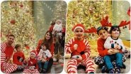 Lionel Messi Dresses Up in Red & White as He Celebrates Christmas 2019 With Wife Antonella Roccuzzo & Kids (See Pics)