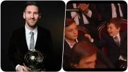 Mateo Messi&rsquo;s Cute Reaction to Lionel Messi Winning Ballon d&rsquo;Or 2019, Wins the Day (Watch Video)