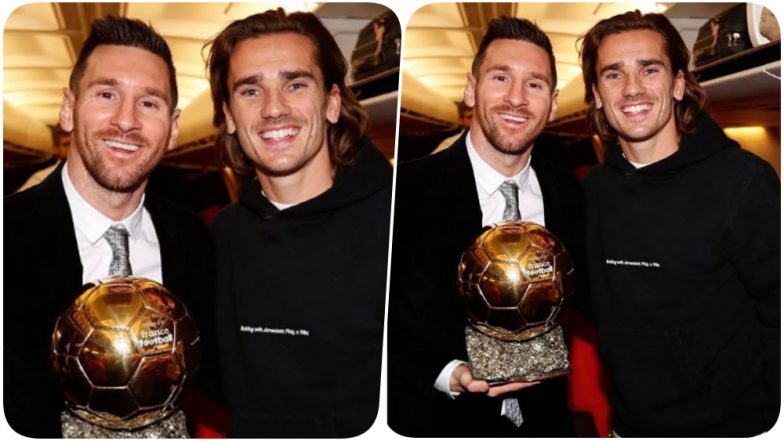 Lionel Messi Poses With Antoine Griezmann After Winning Ballon d’Or 2019, Squashes Rumours of Rift Between the two (See Pic)