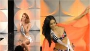 Miss Universe 2019 Contestants Slip on Wet Stage During the Bikini Round of 68th Edition of Beauty Pageant (Watch Video)