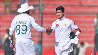 Naseem Shah Becomes Youngest Bowler to Take A Hat-Trick in Test Cricket, Achieves Feat Against Bangladesh; Watch Video