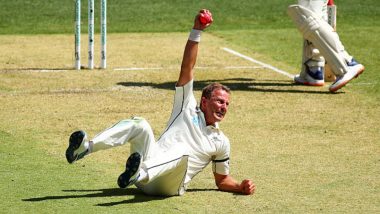 Neil Wagner Catch Video: Pacer Takes One-Handed Stunner During Australia vs New Zealand 1st Test 2019 Day 1 at Perth