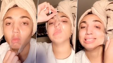Woman Cries in Pain As She Tries to Remove Stubborn Peel Off Mask for an Hour (Watch Video)