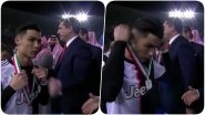 Cristiano Ronaldo Does Not Wear Silver Medal, Takes it Off Immediately After Lazio Beat Juventus To Win Supercoppa Italiana 2019-20 Title (Watch Video)