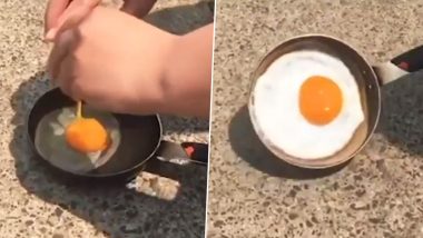 Australian Woman Cooks Sunny Side-Up Egg on Sidewalk As Heatwave Hits Melbourne, Watch Video