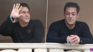 Salman Khan's 54th Birthday: Uncle to a Baby Girl Now, the Dabangg 3 Star Greets His Fans From Galaxy Apartments (View Pics)