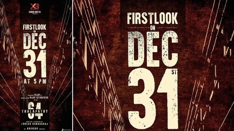 Thalapathy 64 First Look: Vijay Starrer to Be Unveiled on December 31, 2019