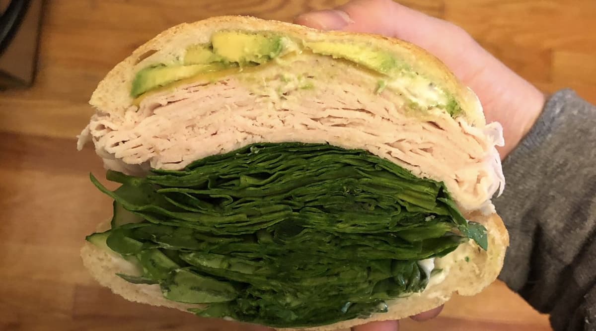 How Much Green Is Too Much Green? Turkey Sandwich Filled With Extra Spinach Divides the Internet (View Pic) How Much Green Is Too Much Green? Turkey Sandwich Filled With Extra Spinach Divides the Internet (View Pic)