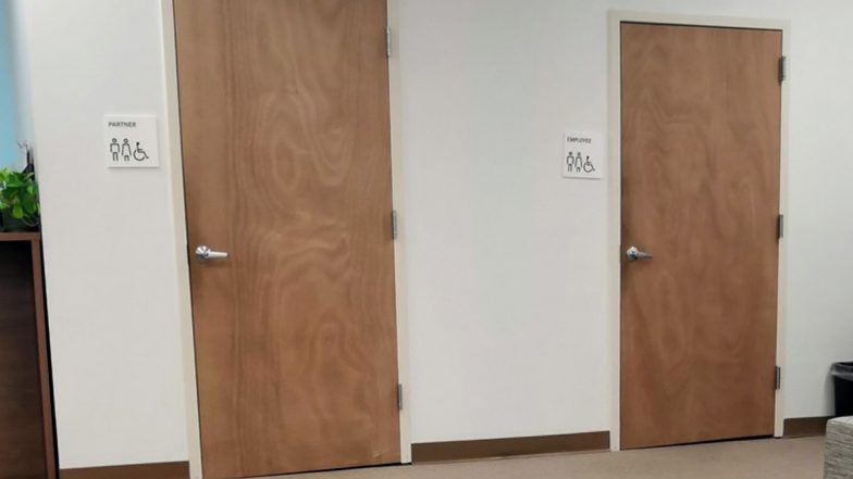 Uber Separates Bathrooms for Drivers and Employees! Viral Tweet Showing Company’s Corporate Division Angers Netizens (View Pics)