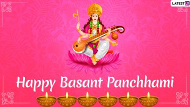 Basant Panchami 2020 Messages And Wishes in Hindi: Saraswati Puja Photos, WhatsApp Stickers, Facebook Greetings, Quotes, SMS and GIFs to Wish the Festival