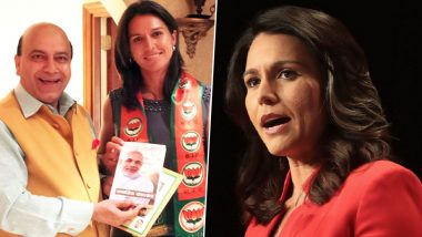 Tulsi Gabbard Questioned for Wearing BJP Scarf, US Presidential Candidate Says ‘Someone Put Something Around My Neck and Took a Picture’; Watch Video
