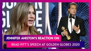 Golden Globes: Jennifer Aniston’s Reaction On Brad Pitt’s Acceptance Speech Wins Over The Internet