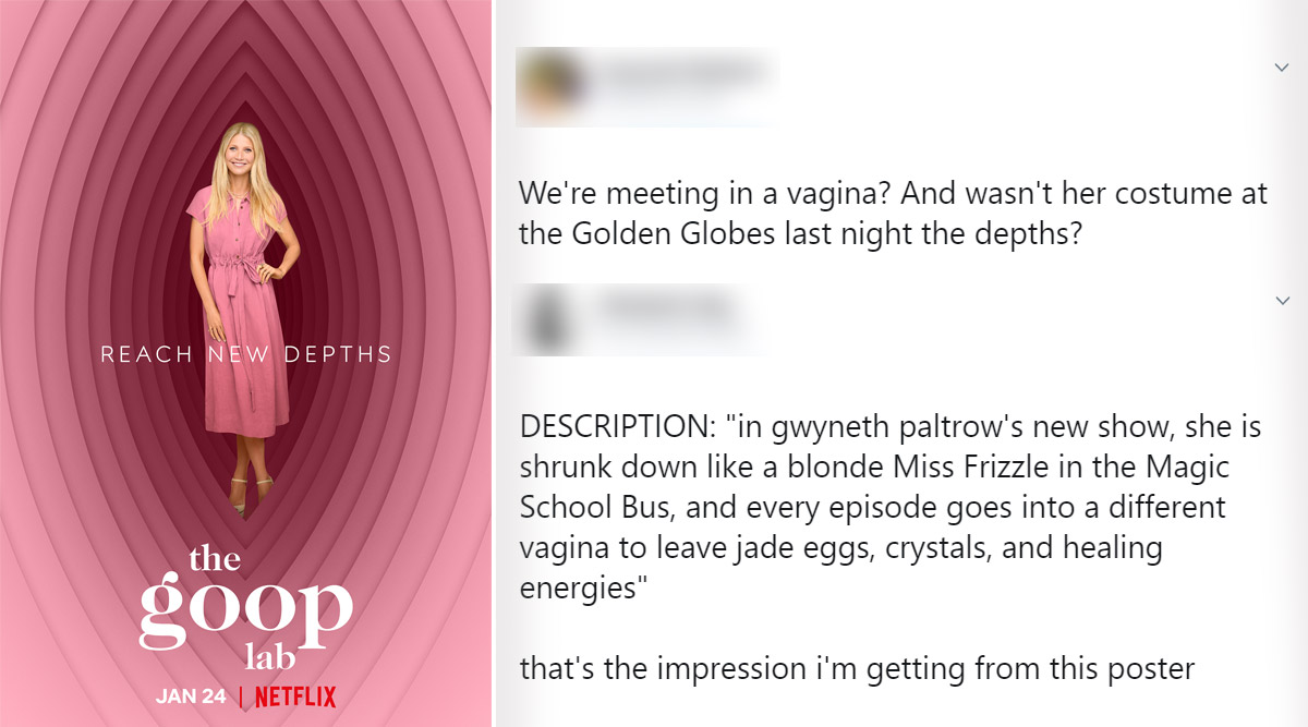 1200px x 667px - Gwyneth Paltrow Standing Inside a Vagina? Poster of Her New Netflix Show  'Goop Lab' Has the Funniest Twitter Reactions | ðŸ‘ LatestLY
