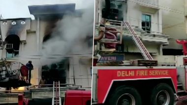 Delhi Fire: One Dead After Massive Blaze Engulfs Printing Press in Patparganj Industrial Area