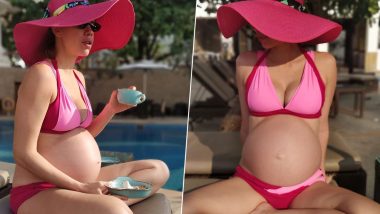 Kalki Koechlin Flaunts Her Baby Bump in a Gorgeous Pink Bikini as She Enjoys Sunbathing (See Pics)