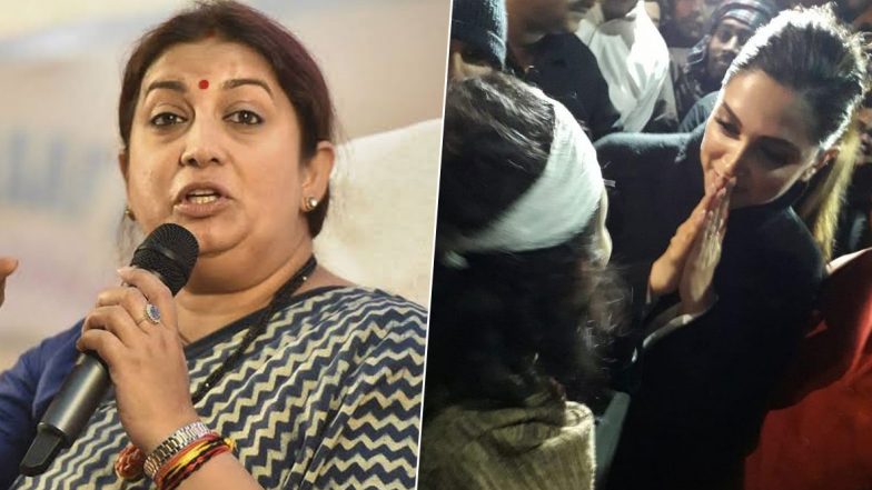 Smriti Irani Jabs Deepika Padukone For JNU Visit, Says 'Can't Deny Her Freedom to Stand With People Saying Bharat Tere Tukde Honge'