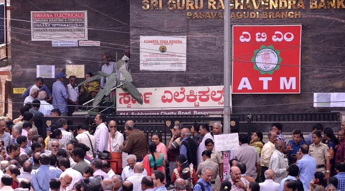 Sri Guru Raghavendra Co-Operative Bank Crisis in Bengaluru Spreads Panic Among Customers After RBI Limits Withdrawals to Rs 35,000 Sri Guru Raghavendra Co-Operative Bank Crisis in Bengaluru Spreads Panic Among Customers After RBI Limits Withdrawals to Rs 35,000