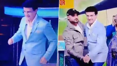 Harbhajan Singh Makes BCCI President Sourav Ganguly Dance to Bollywood Song 'Senorita' During Dadagiri Unlimited TV Show, Watch Video