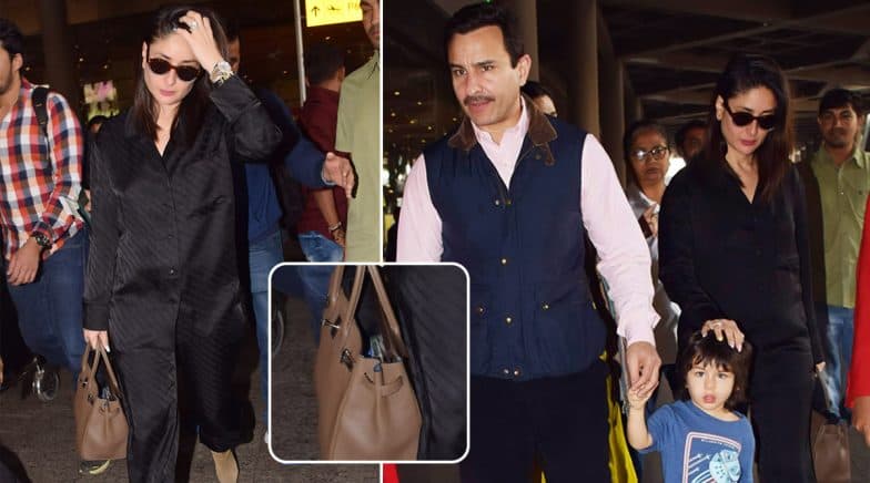 Kareena Kapoor Khan Sports a Rs 13 Lakh Handbag at the Airport (View Pics)