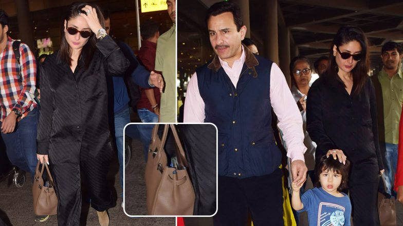 Kareena Kapoor Khan Sports a Rs 13 Lakh Handbag at the Airport (View Pics)