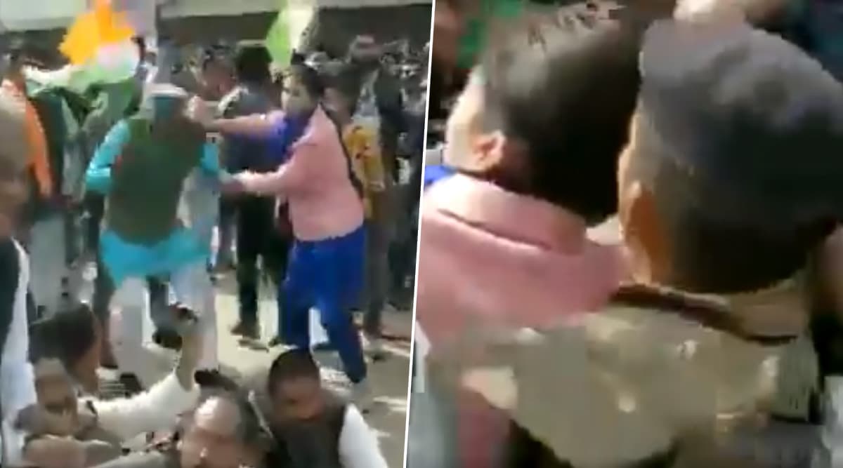 Madhya Pradesh: Pro-CAA Protester Pulls Hair of Rajgarh Deputy Collector After She Hit BJP Workers (Watch Video) Madhya Pradesh: Pro-CAA Protester Pulls Hair of Rajgarh Deputy Collector After She Hit BJP Workers (Watch Video)
