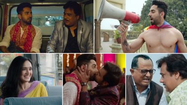 Shubh Mangal Zyada Saavdhan Trailer: Ayushmann Khurrana and Jitendra Kumar Show That 'Love is Love' in This Quirky Same-Sex Romance (Watch Video)