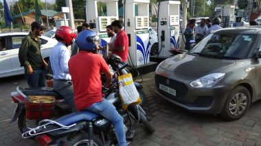 Fuel Rates in India on June 10, 2020: Petrol Price Hiked by 40 Paise Per Litre, Diesel by 45 Paise; Check Prices in Mumbai, Delhi, Other Cities
