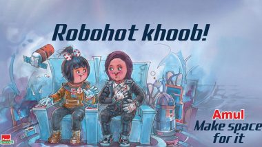 Amul Topical Ad Featuring Vyommitra, ISRO's Half-Humanoid With 'Utterly-Butterly' Girl is Going Viral