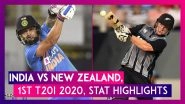 IND vs NZ Stat Highlights, 1st T20I 2020: India Beat New Zealand To Go One Up In Series