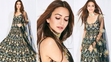 Kriti Kharbanda Looks Breathtakingly Gorgeous in her Black Floral Payal Singhal Outfit (View Pics)