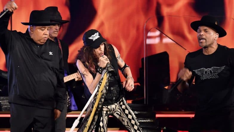 Grammy Awards 2020: Aerosmith and Run DMC Reunite to Perform ‘Living on the Edge’ and ‘Walk This Way’ (Watch Video)