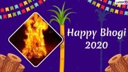Happy Bhogi Pongal 2020 Images in Telugu & HD Wallpapers for Free Download Online: Send Pongal WhatsApp Stickers, Hike Messages and GIF Greetings