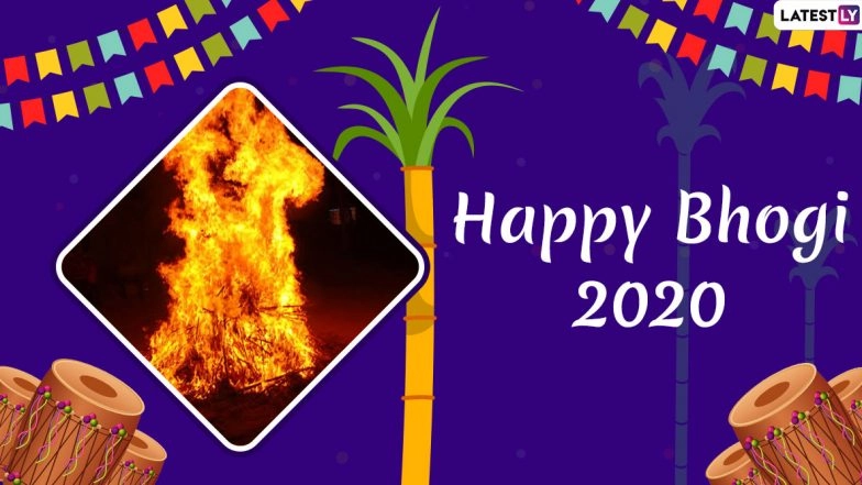 Happy Bhogi Pongal 2020 Images in Telugu & HD Wallpapers for Free Download Online: Send Pongal WhatsApp Stickers, Hike Messages and GIF Greetings