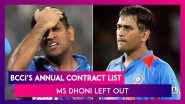 BCCI Announces Annual Players&rsquo; Contract List, MS Dhoni Left Out